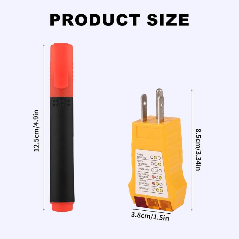 BTFO Grounding Tester Kit, Conductivity Test Pen & Outlet Continuity Tester Ground Product Test Kit for Mat Pads Sheets Pillow Cases Blankets Wristband Accessories (US Standard Outlet) - Image 2